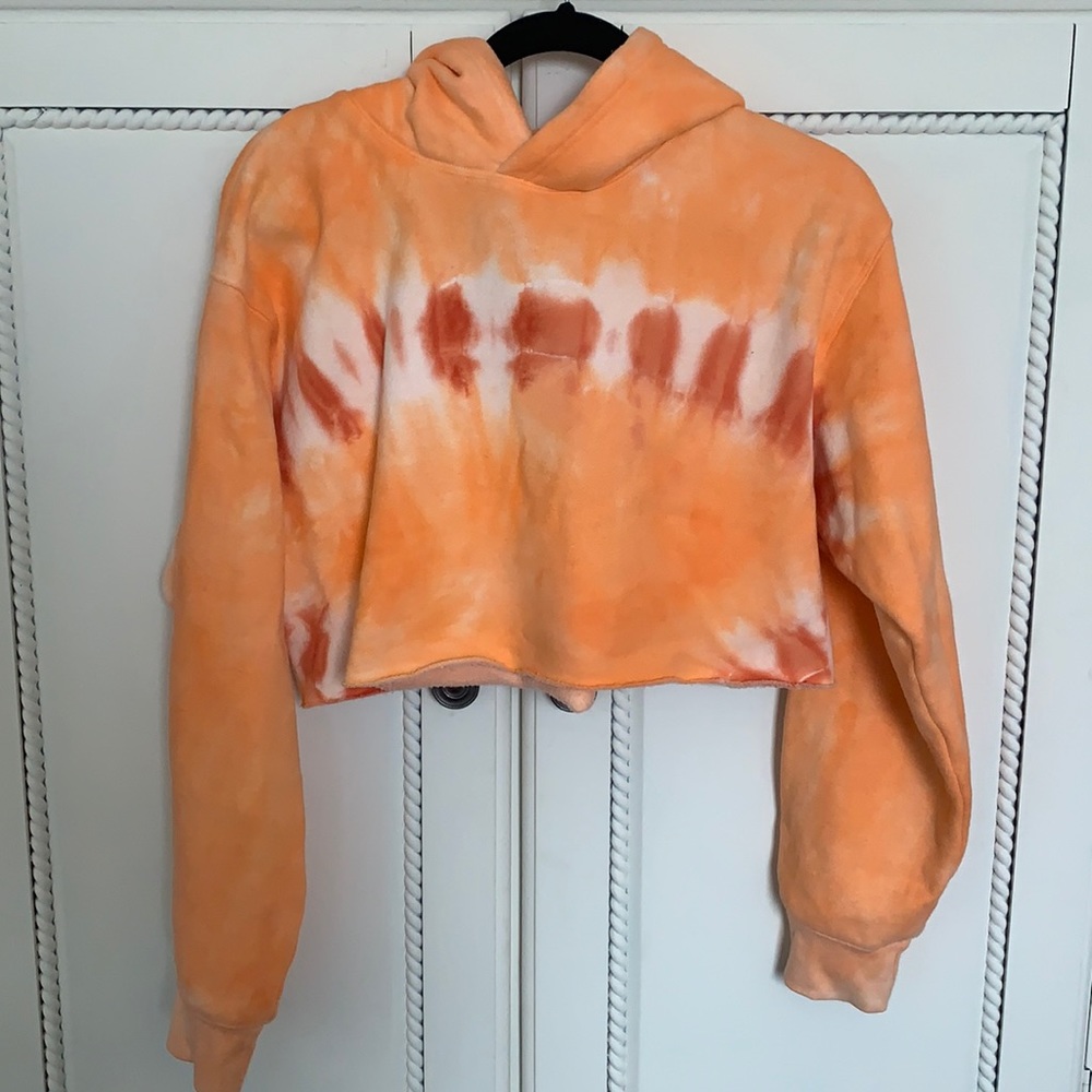 TNA Cropped Tie-Dye Hoodie